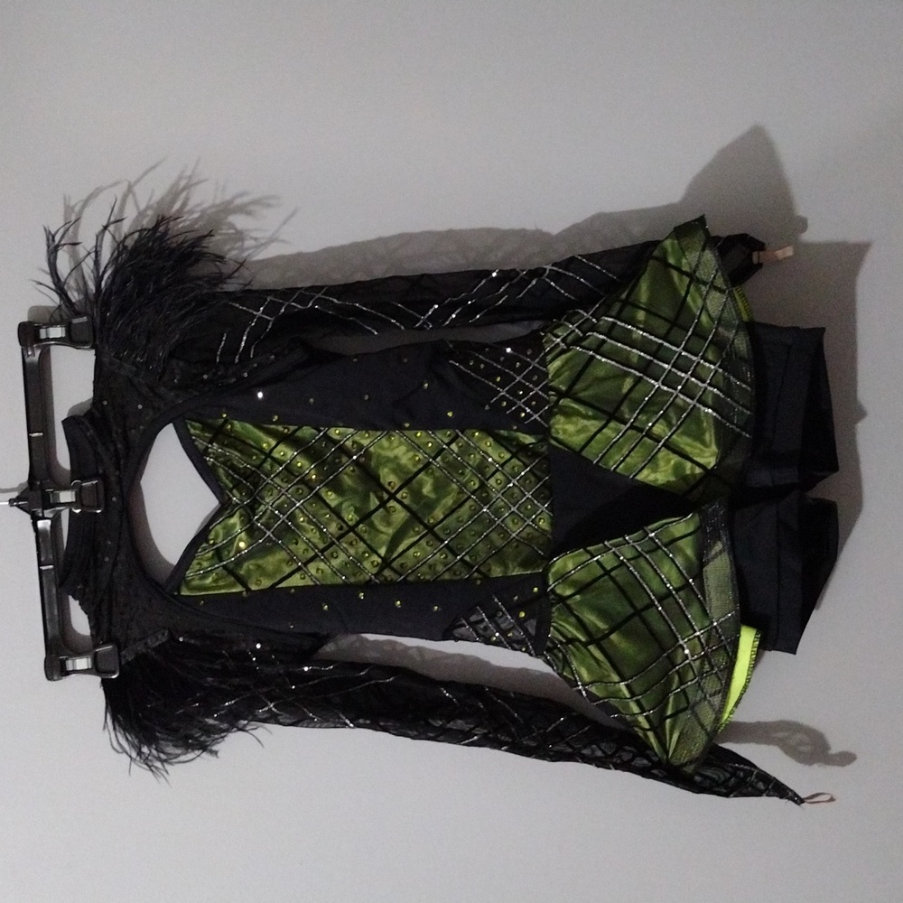 Black and green costume